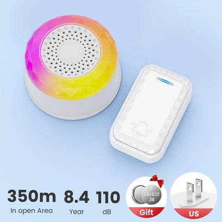 SMATRUL WIRELESS DOOR BELL - (1 BUTTON / 1 RECEIVER) - WHITE