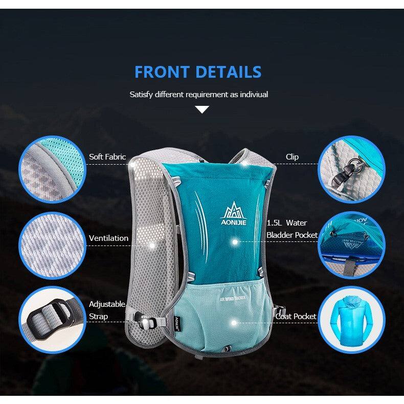 Aonijie 5L Hydration Backpack Running Vest - ROSE (Vest Only)