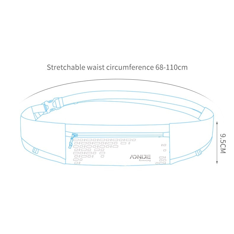 Aonijie Water Resistant RUNNING BELT - GRAY