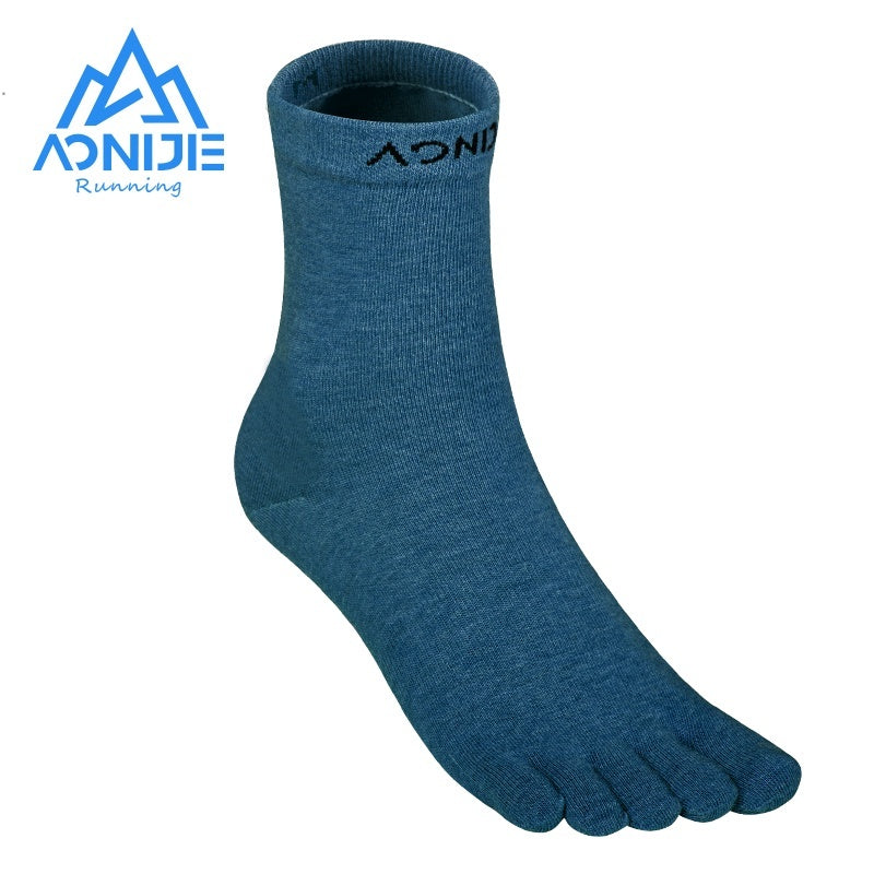 Aonijie MID CALF TOE SOCKS - BLACK MEDIUM