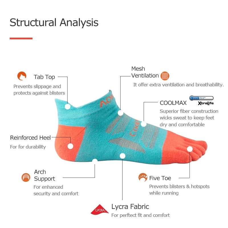 Aonijie COOL MAX TOE SOCKS 3 pairs Model no. E4802 - SMALL
