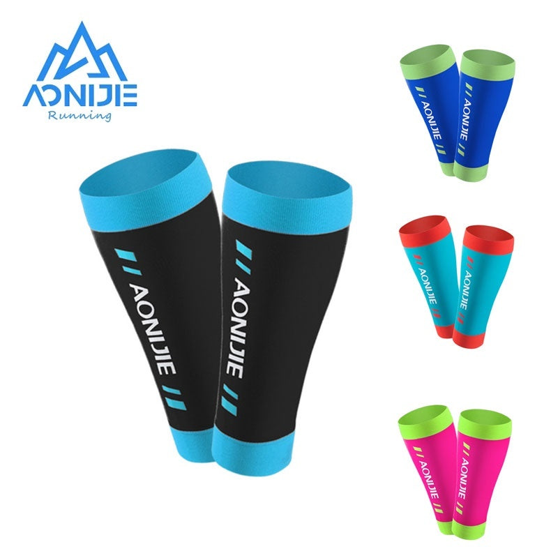 Aonijie CALF COMPRESSION LEG SLEEVES - LAKE BLUE SMALL