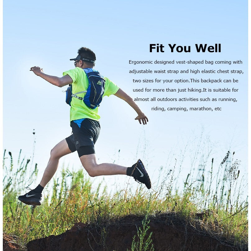Aonijie 5.5L Lightweight Trail Running Vest Only - BLUE