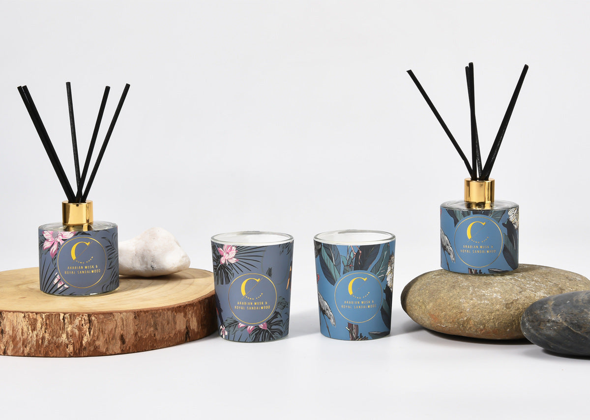 Citta Aromatherapy SCENTED CANDLE & REED DIFFUSER | Jasmine Rose w/ Set Box