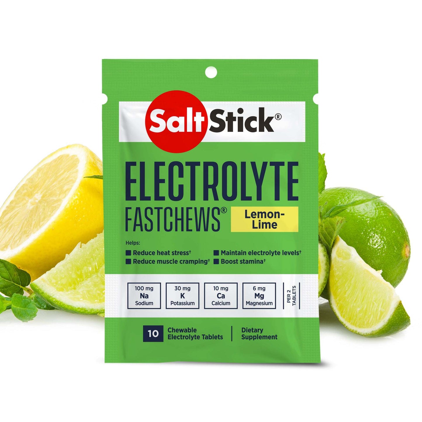 SaltStick Electrolyte Fastchews - Lemon Lime - Bottle 60ct