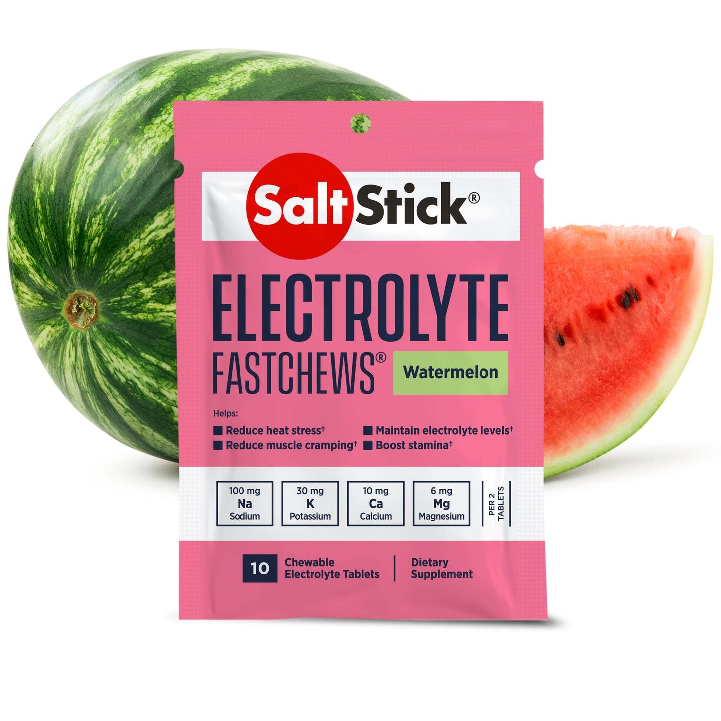 Saltstick Electrolyte Fastchews - Watermelon - Bottle 60ct