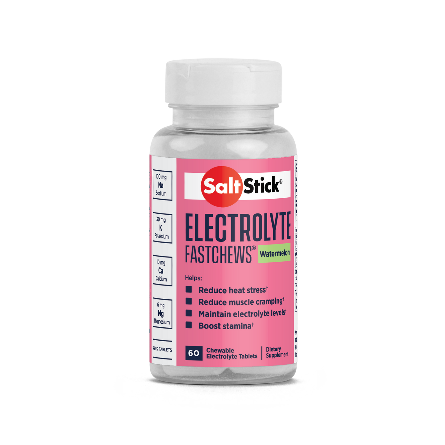 Saltstick Electrolyte Fastchews - Watermelon - Bottle 60ct