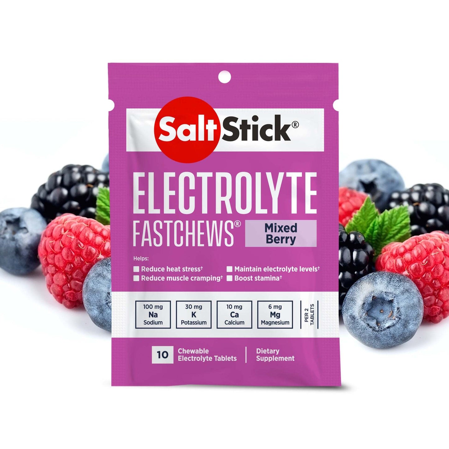 FastChews in Mixed Berry - Packet SaltStick Electrolyte 10tablets