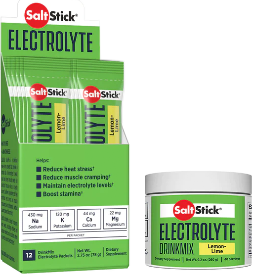 SaltStick Electrolyte DrinkMix - Lemon Lime - 40 Servings Tub