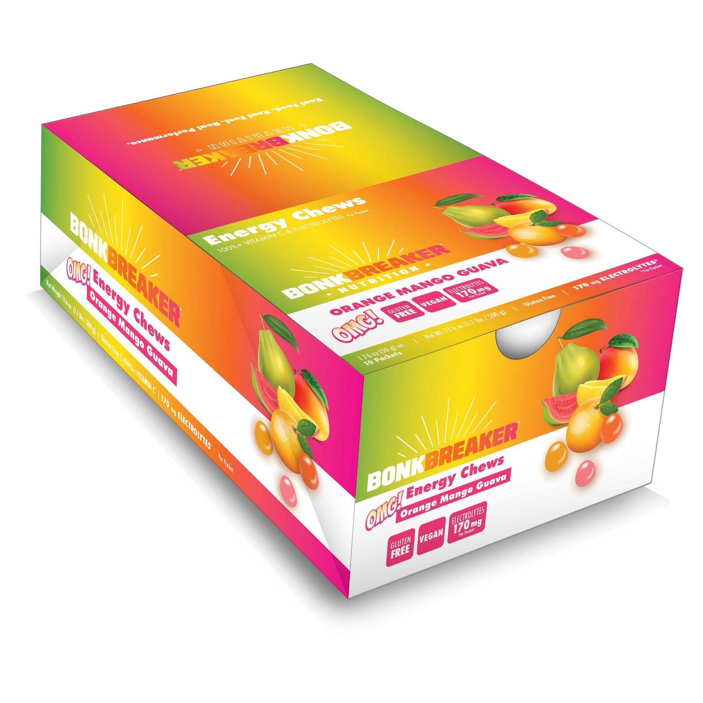 Bonk Breaker OMG Energy Chews - Orange, Mango, and Guava - 1 pack