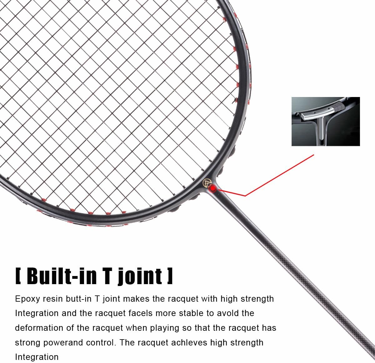 ALP SPORT 1pc BLACK XHP - ALP XHP 6U G4 Carbon Fiber Badminton Racket Flexible & Lightweight With Grips Full Carbon Rackets