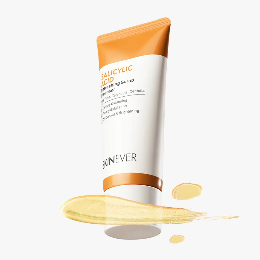 Skinever SALICYLIC ACID Refreshing Scrub Cleanser 75ml - Deep Cleansing Exfoliating Cleanser - ACNE TREATMENT