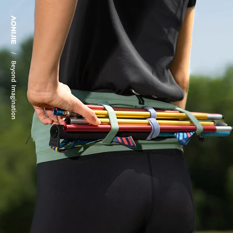 Aonijie Sports Waist bag with Bib Number Holder W8116-BLACK