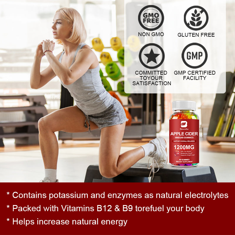 Beworths APPLE CIDER VINEGAR GUMMIES 1200mg - 60 pcs