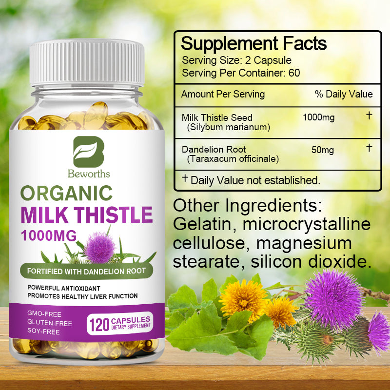 Beworths MILK THISTLE 1000mg - 30 pcs