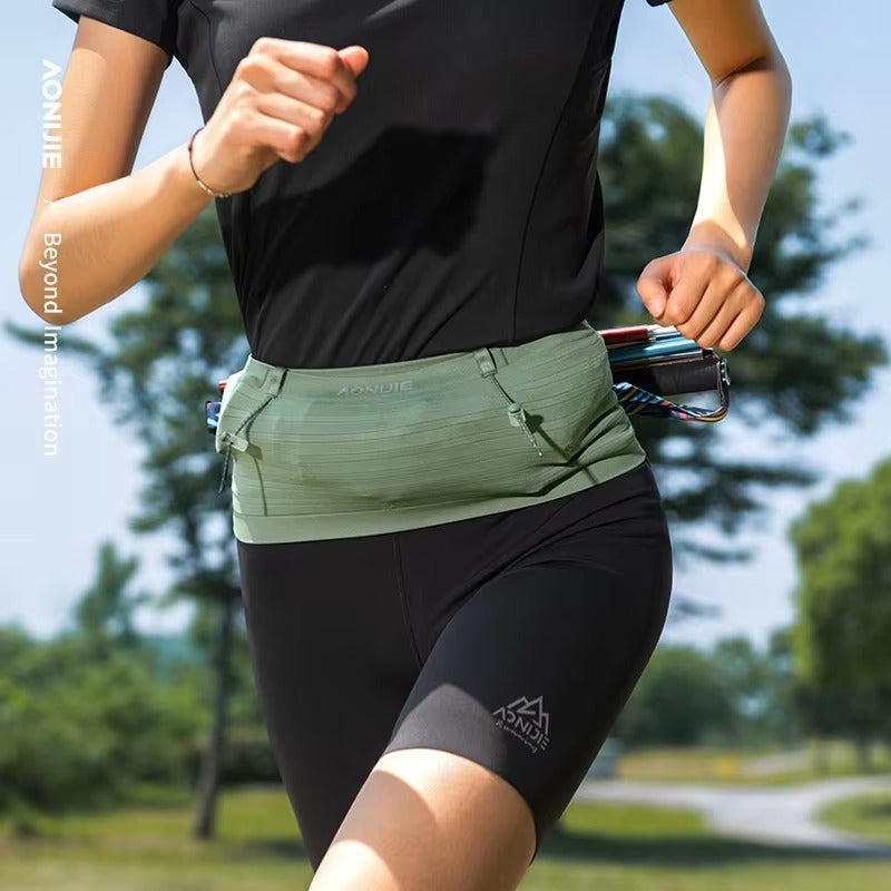 Aonijie Sports Waist bag with Bib Number Holder W8116- GREEN