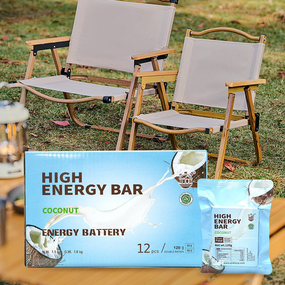 1 CASE- High Energy Bar - (9 Boxes x 12 pcs )- Exp. Date 2045-COCONUT