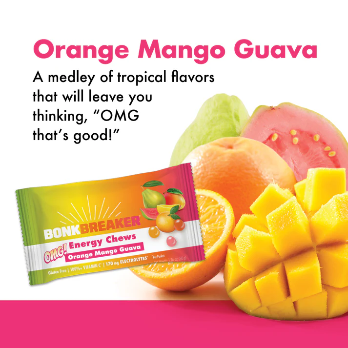 Bonk Breaker OMG Energy Chews - Orange, Mango, and Guava - 1 pack