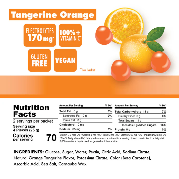 Bonk Breaker Energy Chews - Tangerine Orange - 1 pack