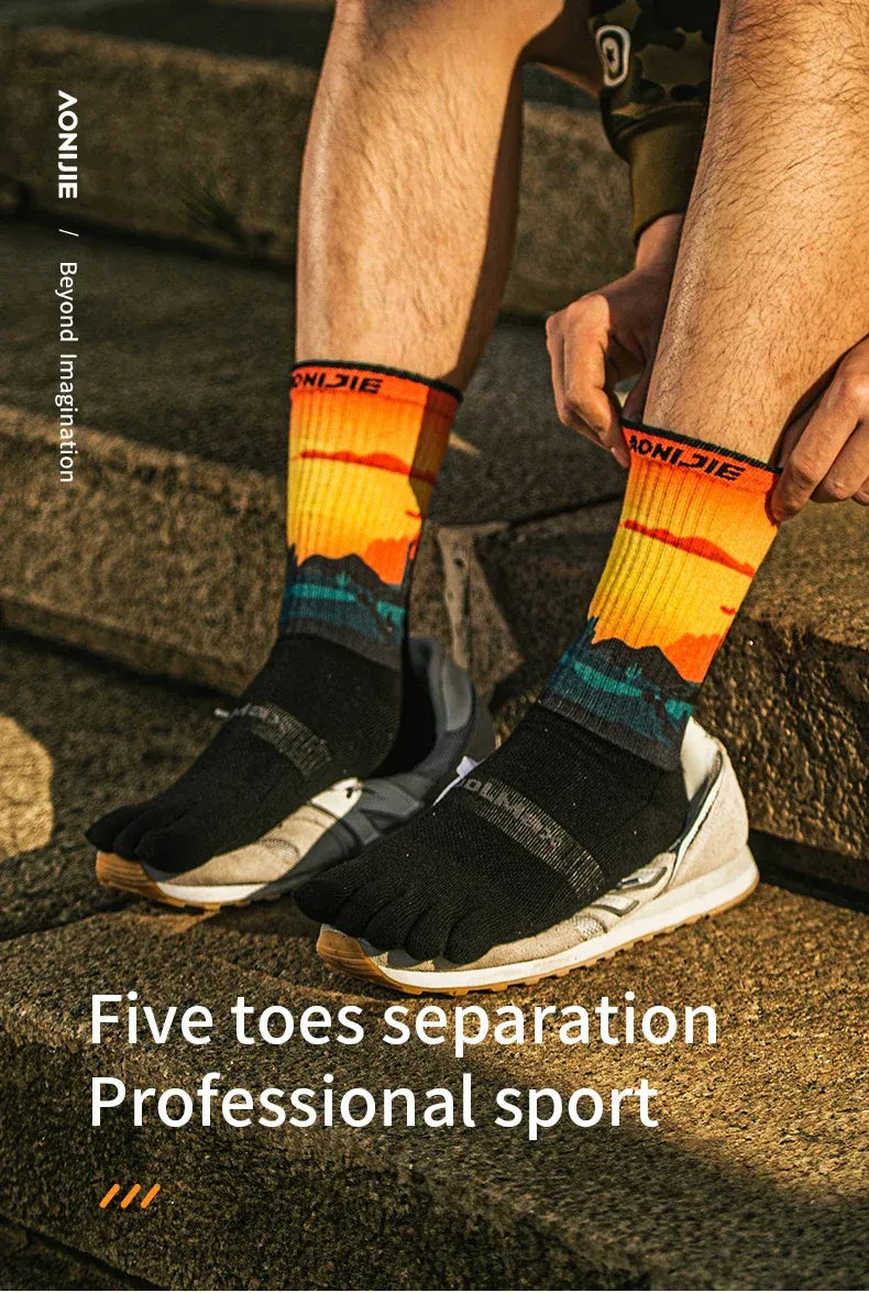 Aonijie Calf Toe Socks Model no. E4843 - DESSERT