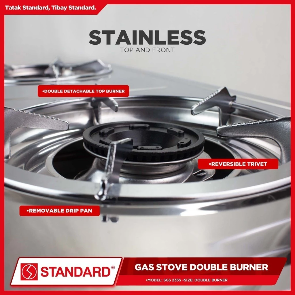 STANDARD GAS STOVE DOUBLE BURNER LPG - (BURNER ONLY)