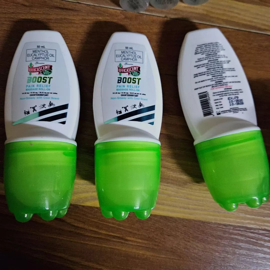 Efficascent Boost Pain Relief Massage Roll-on 50ml (3pcs)