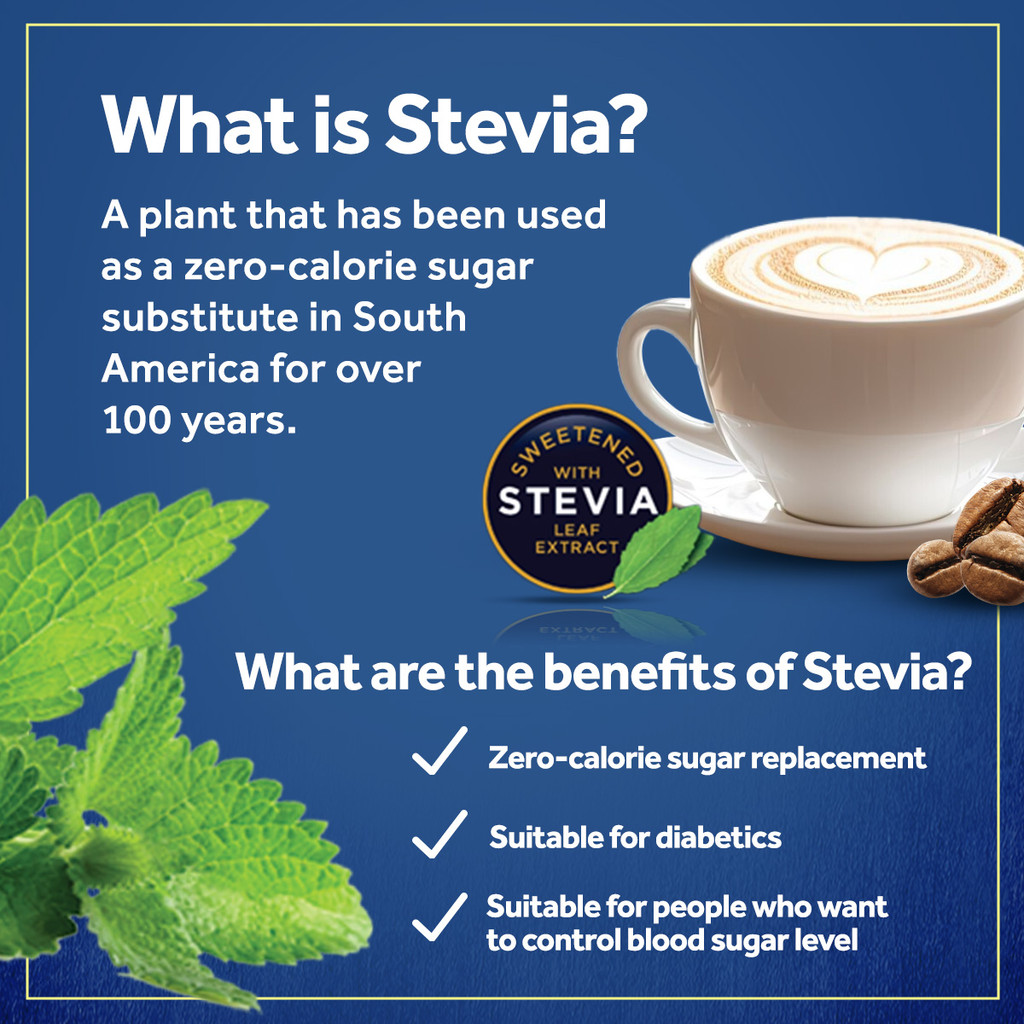 1 CASE - EQUAL CAFE AMERICANO, 3-IN-1 Coffee Mix - Natural Stevia Sweetener - (10 Sticks x 12 Boxes)