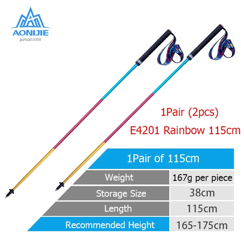 2 pcs Aonijie CARBON FIBER HIKING POLE E4201