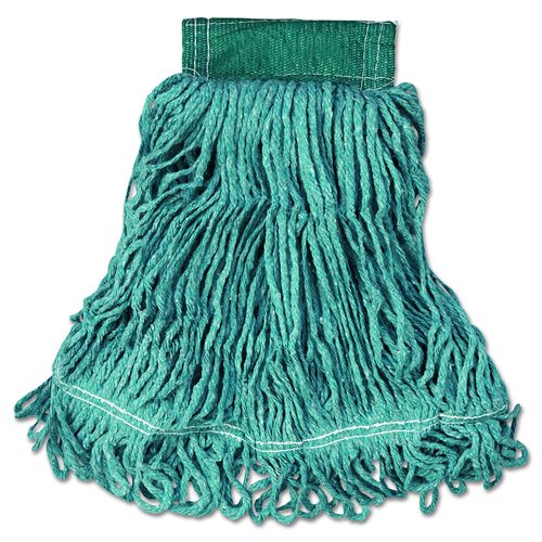 RUBBERMAID - Green Super Stitch Blend Mop 1"Headband - LARGE