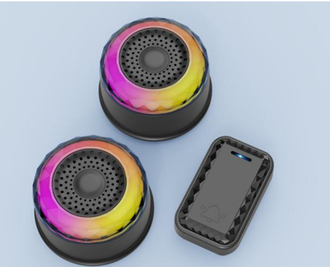 SMATRUL WIRELESS DOOR  BELL - Black 1 BUTTON / 2 RECEIVERS