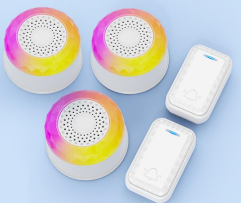 SMATRUL WIRELESS DOOR BELL - (2 BUTTON / 3 RECEIVERS) - WHITE