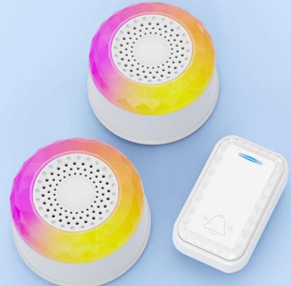 SMATRUL WIRELESS DOOR BELL - WHITE 1 BUTTON / 2 RECEIVERS