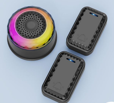 SMATRUL WIRELESS DOOR BELL - BLACK 1 RECEIVER / 2 BUTTONS