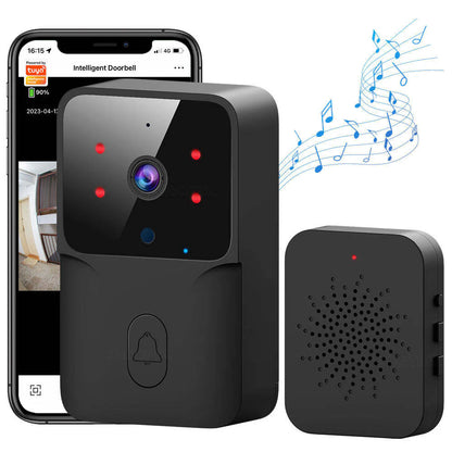 SMATRUL TUYA Wireless Intelligent Wi-Fi Doorbell  (Outdoor) High-Definition Camera - BLACK 1/2