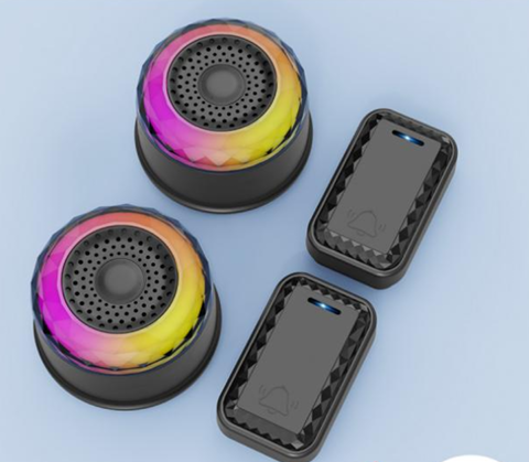 Smartrul WIRELESS DOOR BELL - Black 2 RECEIVER / 2 BUTTONS