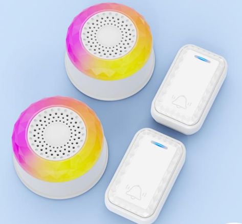 SMATRUL WIRELESS DOOR BELL - (2 BUTTON / 2 RECEIVERS) - WHITE