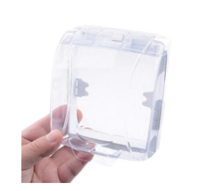 Waterproof Outdoor Transparent Cover for Home Door Wireless Doorbell - White