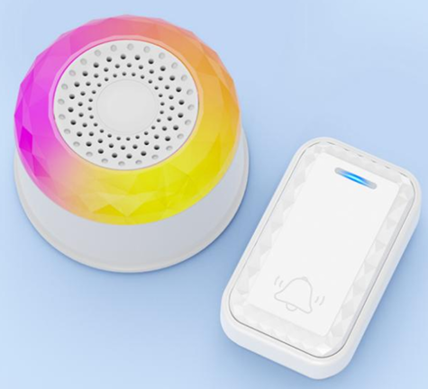 SMATRUL WIRELESS DOOR BELL - WHITE 1 BUTTON / 1 RECEIVER