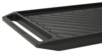 Happiness ENAMELED CAST IRON GRILL PLATE Matte Black - 54.7 x 26.5 x 2.6cm