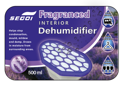 CASE (48pcs) - Segoi DEHUMIDIFIER LAVENDER scented 500ml - WHOLESALE