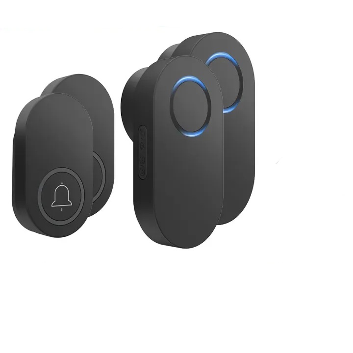 Smatrul WIRELESS DOOR BELL - BLACK BATTERY MODEL (2 Button / 2 Receiver)