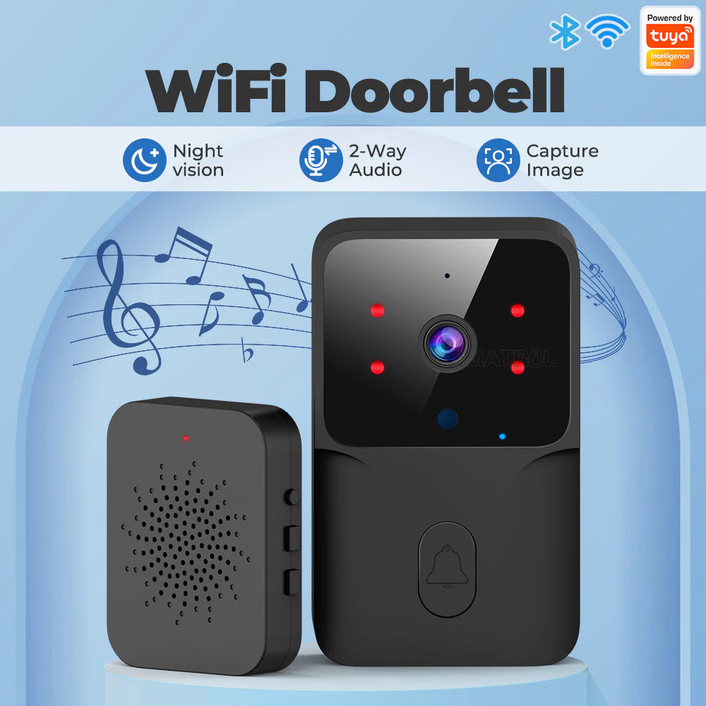 SMATRUL TUYA Wireless Intelligent Wi-Fi Doorbell  (Outdoor) High-Definition Camera - BLACK 1 / 1