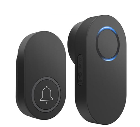 SMATRUL Self-Powered Wireless Model Doorbell - BLACK  (1 Button / 1 Receiver)