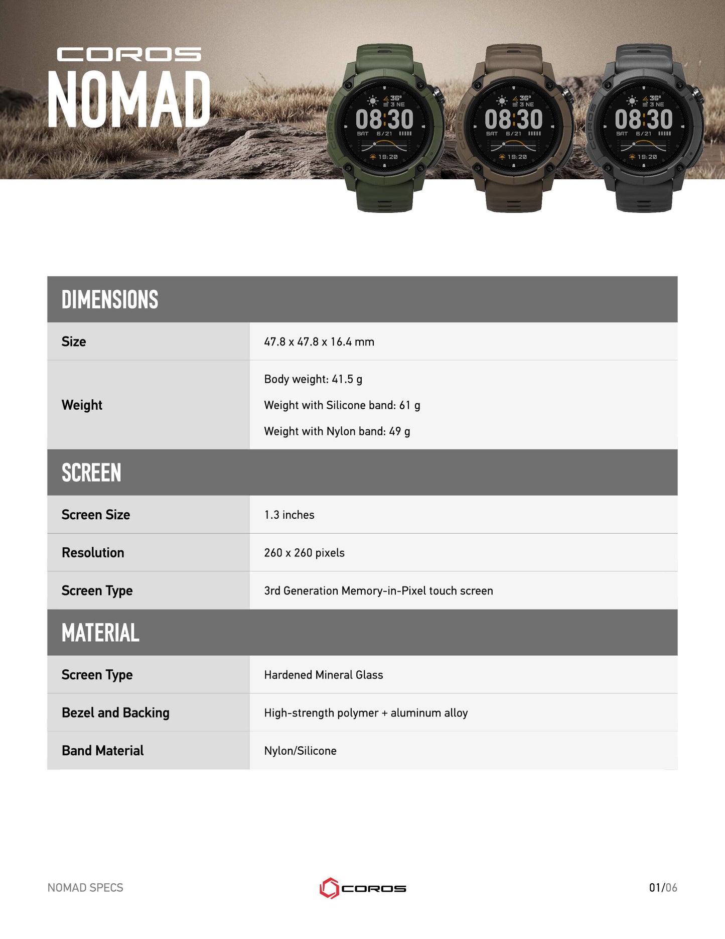 COROS NOMAD GPS Watch
