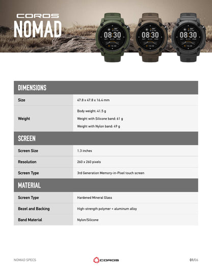 COROS NOMAD GPS Watch