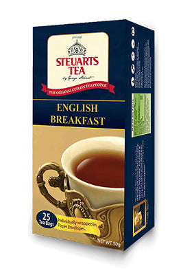 STEUARTS - Ceylon English Breakfast 25 Tea Bags