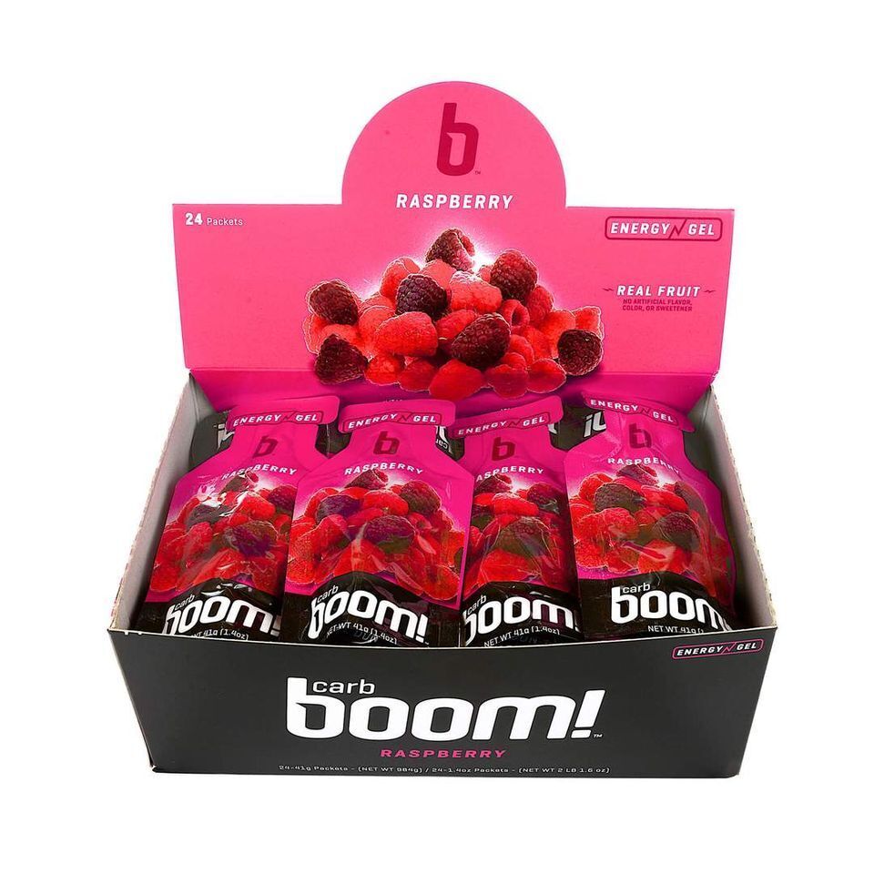 RASPBERRY Carb Boom Energy Gel Single Serve Packet Sachet 41g