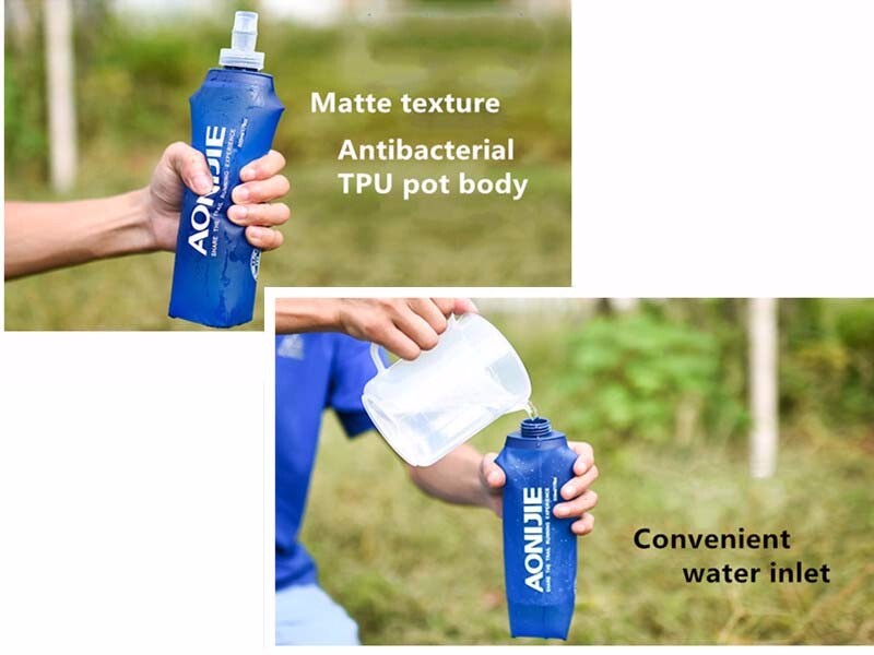 Aonijie Soft Flask Folding Water Bottle TPU 250ml ... Great for running, marathon, triathlon, ultras and endurance sports