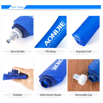 Aonijie Soft Flask Folding Water Bottle TPU 250ml ... Great for running, marathon, triathlon, ultras and endurance sports