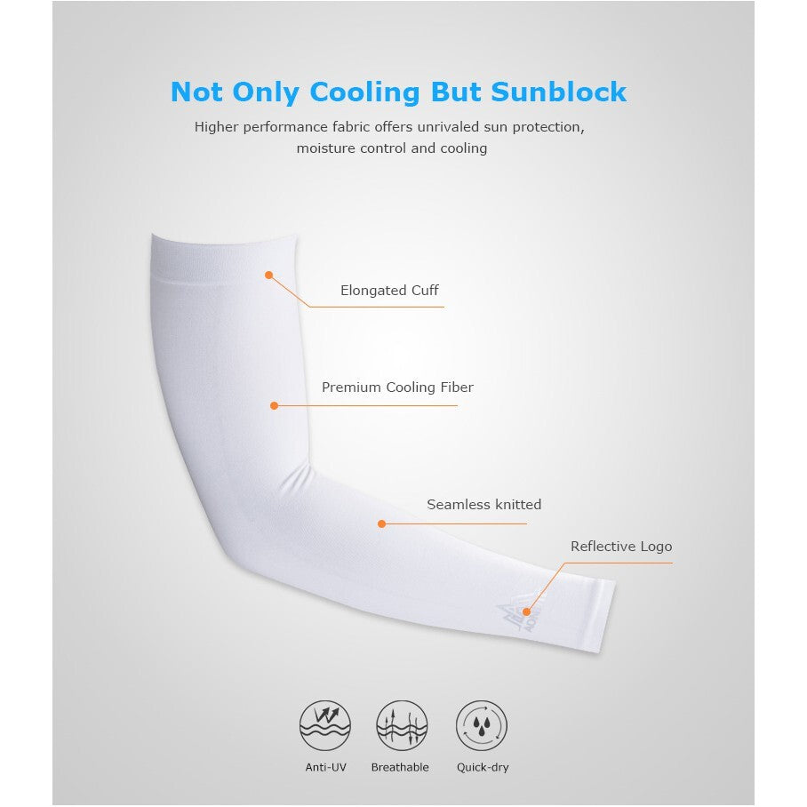 Aonijie COOLING ARM SLEEVES - GREEN WITH THUMB